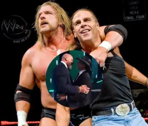 El beso entre Triple H y Shawn Michaels previo a Wrestlemania (VIDEO)