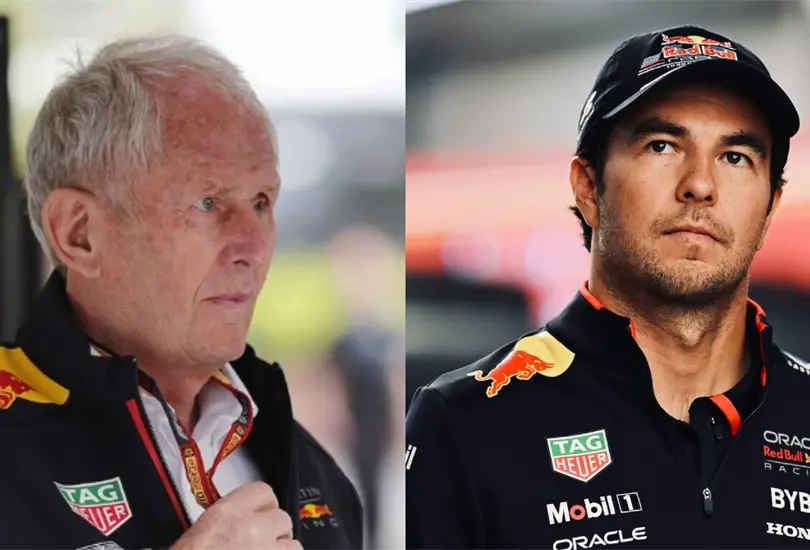 El expiloto contin&uacute;a agrediendo al piloto mexicano a&uacute;n cuando ya est&aacute; lejos de Red Bull