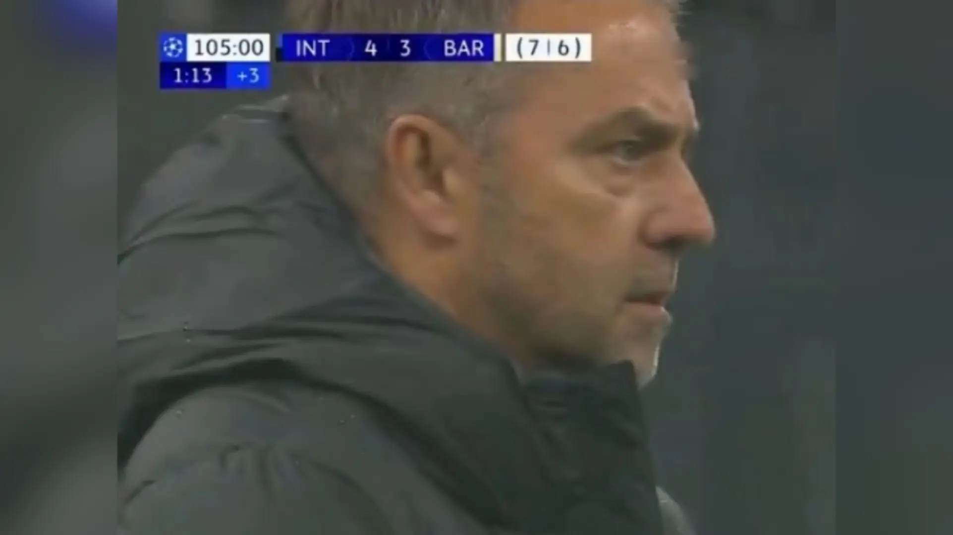 Hansi Flick fue otro blanco de las burlas en redes sociales.