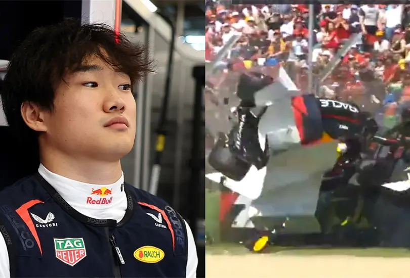 Afortunadamente, el piloto japonés logró salir ileso del choque Afortunadamente, el piloto japonés logró salir ileso del choque