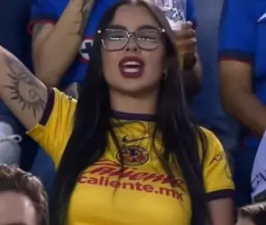 Aficionada del América vs Cruz Azul se viraliza; buscan sus redes
