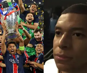 La reacción de Mbappé a la Champions League del PSG