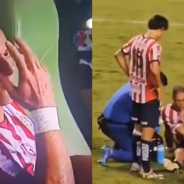 VIDEO: Chicharito sale lesionado tras balonazo en la cara