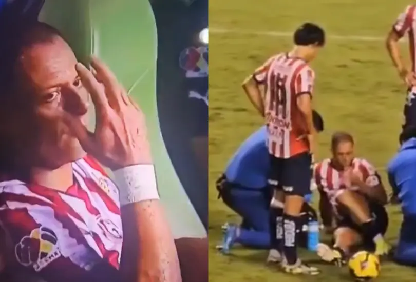 Chicharito sufrió una lesión en la cara Chicharito sufrió una lesión en la cara