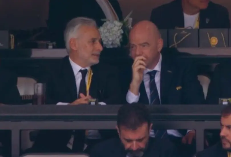 Jesús Martínez y Gianni Infantino juntos en el Pachuca vs Real Madrid Jesús Martínez y Gianni Infantino juntos en el Pachuca vs Real Madrid