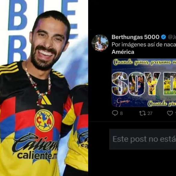 Funan a Juan Bertheau por posar el jersey del América pese a ser anti
