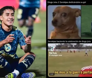 Zendejas es víctima de memes por celebrar como Diogo Jota