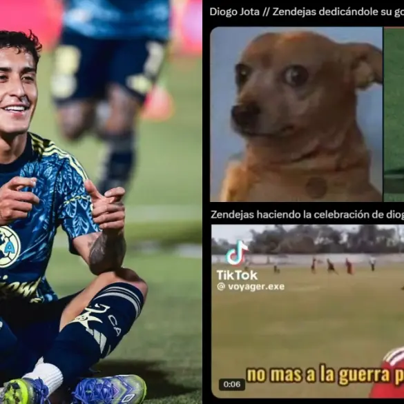 Zendejas es víctima de memes por celebrar como Diogo Jota