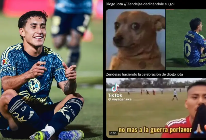 Alejandro Zendejas se convritió en víctima de memes or festejar como Diogo Jota