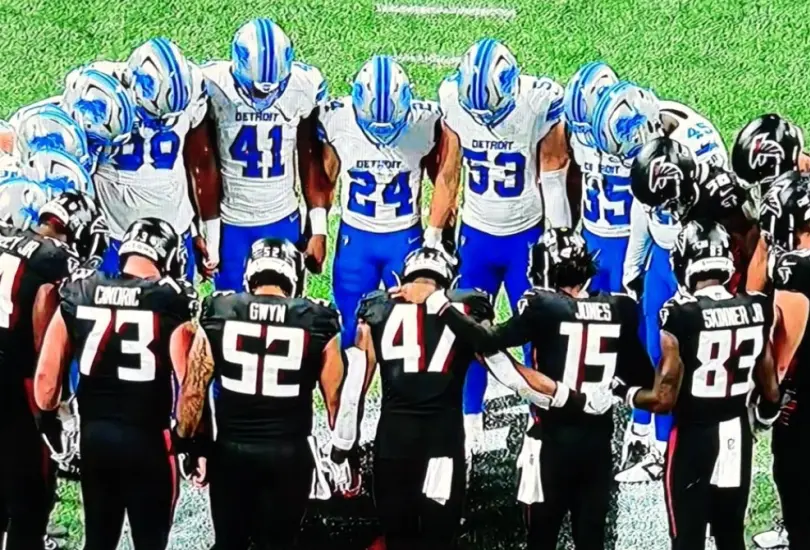 Los jugadores de Lions y Falcons se unieron por Norris