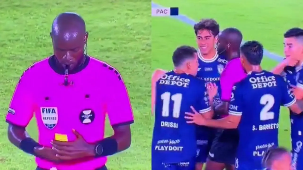  El silbante del juego entre Pachuca y LA Galaxy se evidenció de manera sorprendente. 