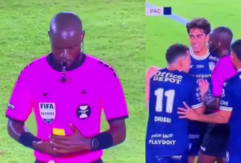 El silbante del juego entre Pachuca y LA Galaxy se evidenció de manera sorprendente.