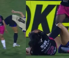 Charlyn Corral recibe escalofriante patada en juego vs Barcelona