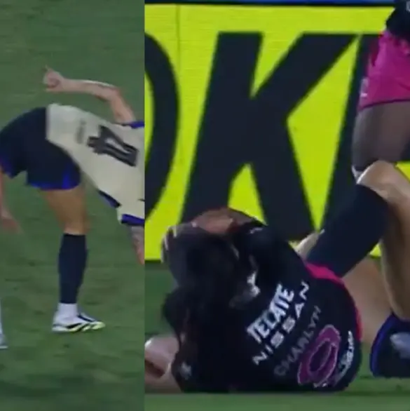 Charlyn Corral recibe escalofriante patada en juego vs Barcelona
