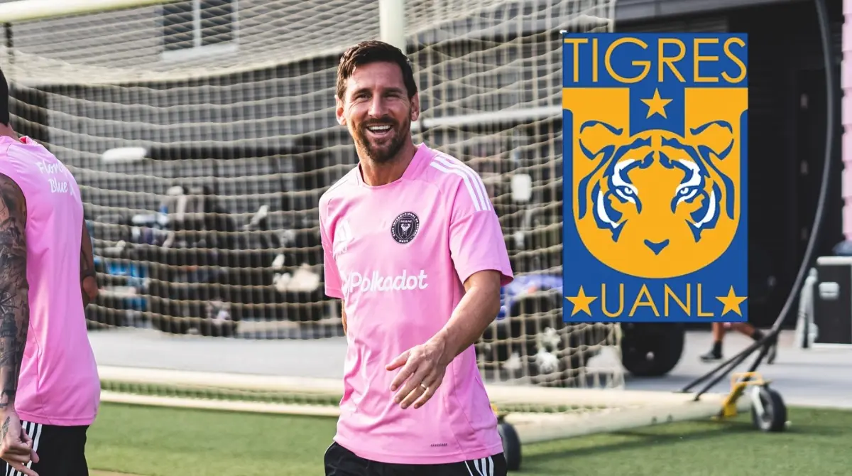  Messi fue captado con una bolsa de Tigres que podría contener regalos para él y su familia 