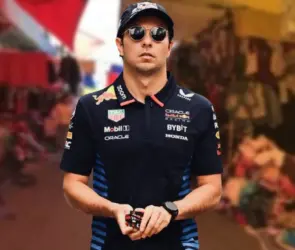 Así venden mercancía pirata de Checo Pérez con Cadillac