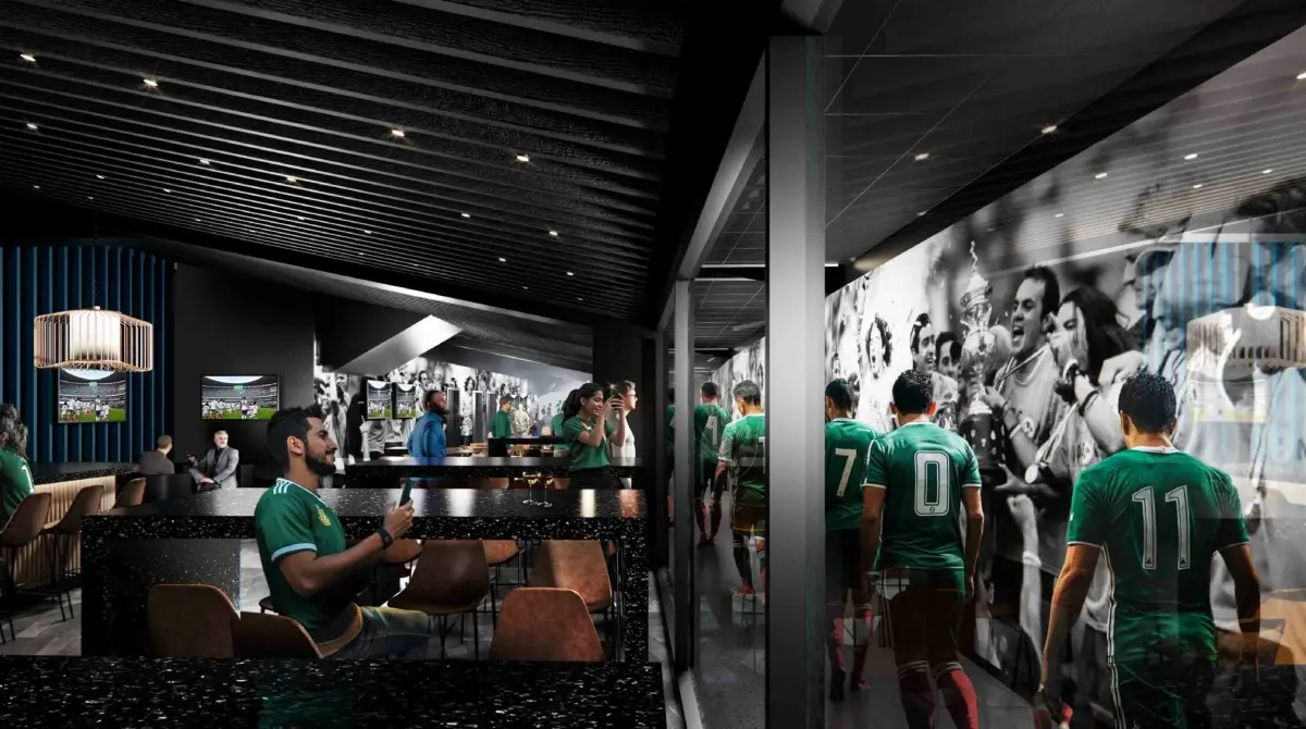 El Tunnel Club ofrece a los aficionados una vista privilegiada de los jugadores mientras ingresan al campo a través del túnel. El Tunnel Club ofrece a los aficionados una vista privilegiada de los jugadores mientras ingresan al campo a través del túnel.