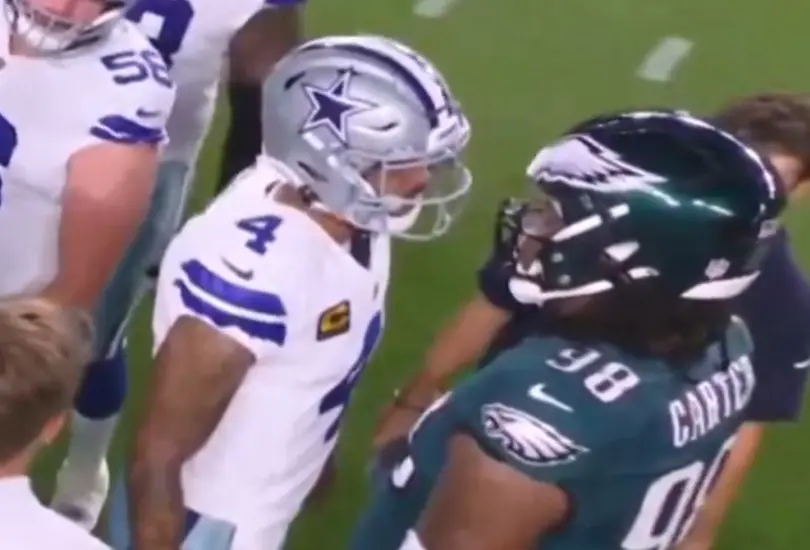 El momento previo al escupitajo de Carter El momento previo al escupitajo de Carter