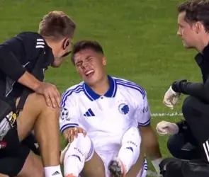 Rodrigo Huescas se lesiona en pleno partido de Champions League