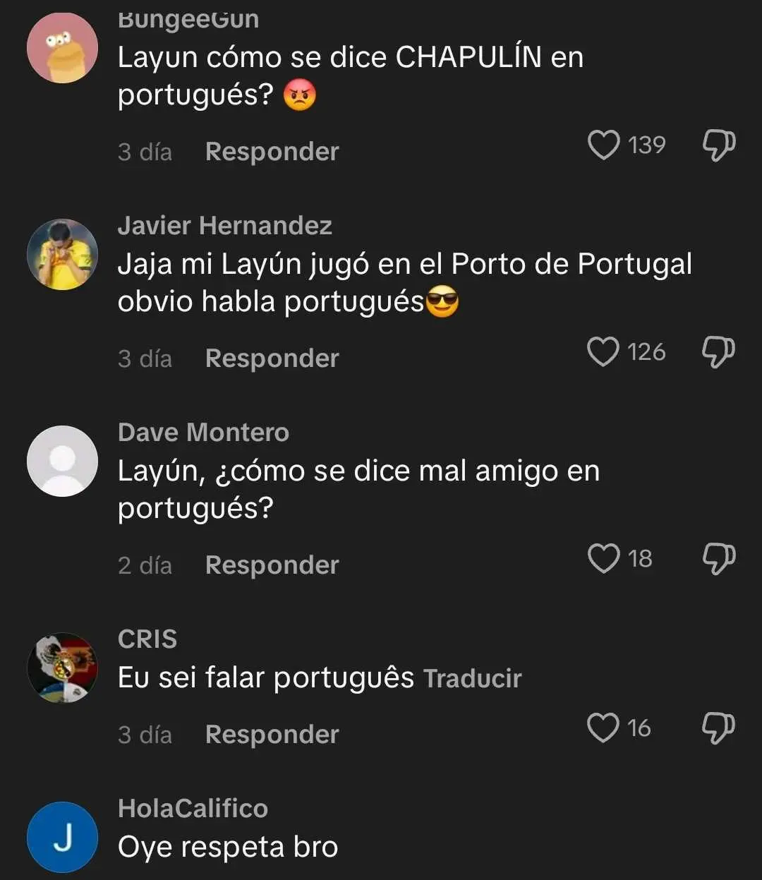En los comentarios se lanzaron contra Layún Screenshot