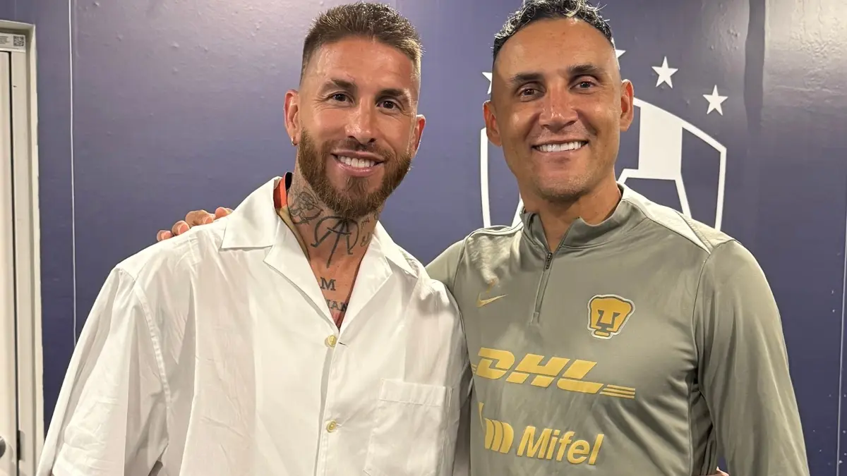  Sergio Ramos y Keylor Navas se reencontraron en el Rayados vs Pumas 