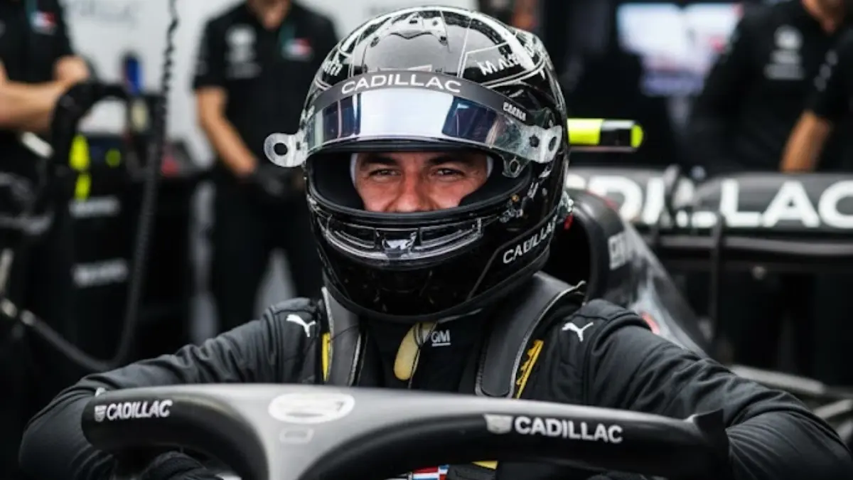  Checo Pérez realiza pruebas para Cadillac en un Ferrari. 