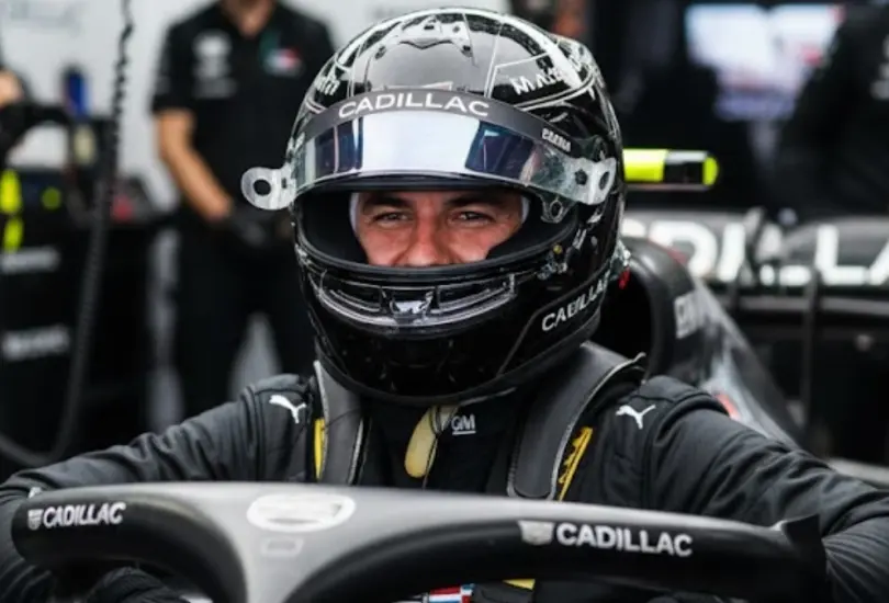 Checo Pérez realiza pruebas para Cadillac en un Ferrari. Checo Pérez realiza pruebas para Cadillac en un Ferrari.