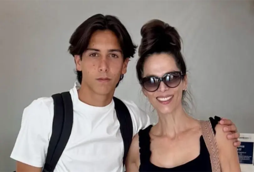 Lucca Vuoso y su mamá. Lucca Vuoso y su mamá.