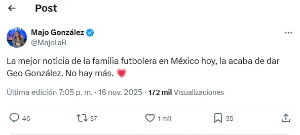 Majo González en X Majo González en X