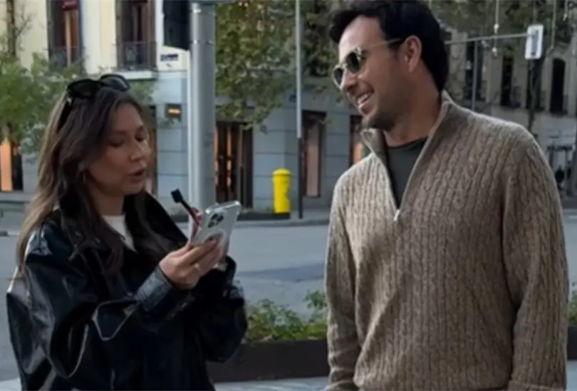 Checo Pérez fue entrevistado de manera casual por una tiktoker que no lo reconoció