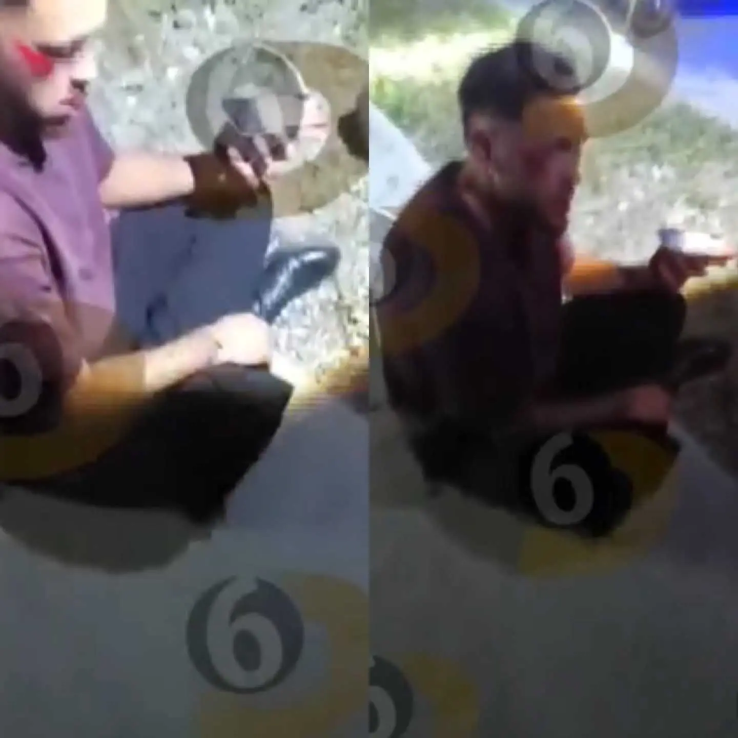 Lucas Ocampos tras caer del scooter