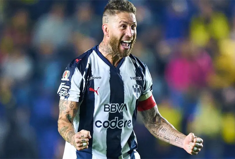 Sergio Ramos festejó con todo el triunfo de Rayados