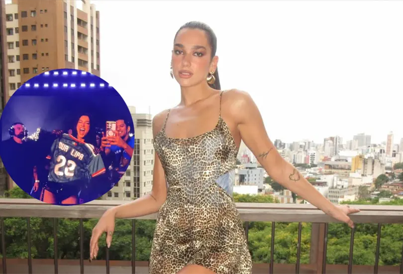 Dua Lipa con la playera de la Selección Mexicana.