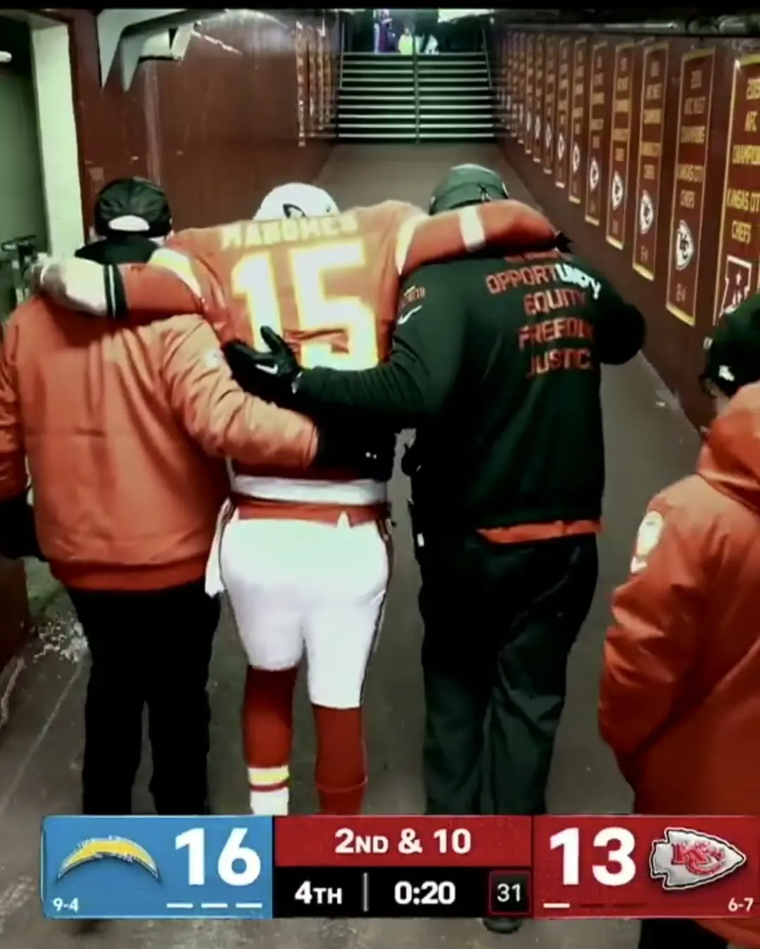 Mahomes lesionado Mahomes lesionado