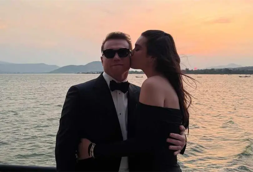 Sa&uacute;l Canelo y Emily &Aacute;lvarez.