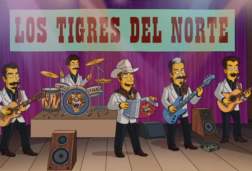 Los Tigres del Norte en Los Simpson.