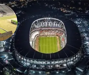 As&iacute; luce el Estadio Azteca con su nuevo c&eacute;sped h&iacute;brido
