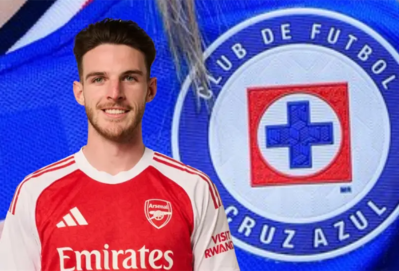 Declan Rice y una futbolista de Cruz Azul captados