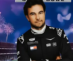 Checo P&eacute;rez estar&aacute; en el Super Bowl con Cadillac y la F1