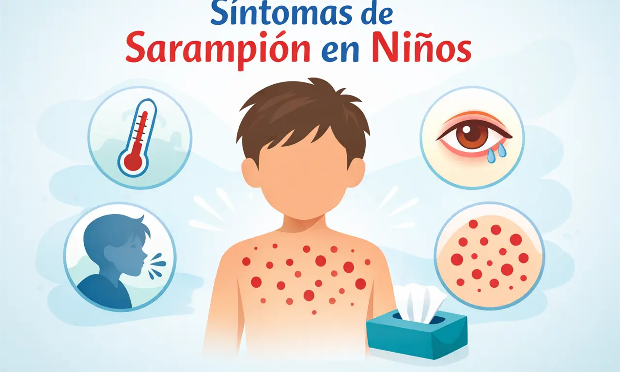  Identifica a tiempo los síntomas de sarampión en niños. Conoce las 5 señales de alerta, desde las manchas de Koplik hasta el sarpullido, y qué medidas tomar ante la sospecha de un contagio. 