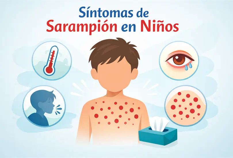 Identifica a tiempo los síntomas de sarampión en niños. Conoce las 5 señales de alerta, desde las manchas de Koplik hasta el sarpullido, y qué medidas tomar ante la sospecha de un contagio. Identifica a tiempo los síntomas de sarampión en niños. Conoce las 5 señales de alerta, desde las manchas de Koplik hasta el sarpullido, y qué medidas tomar ante la sospecha de un contagio.