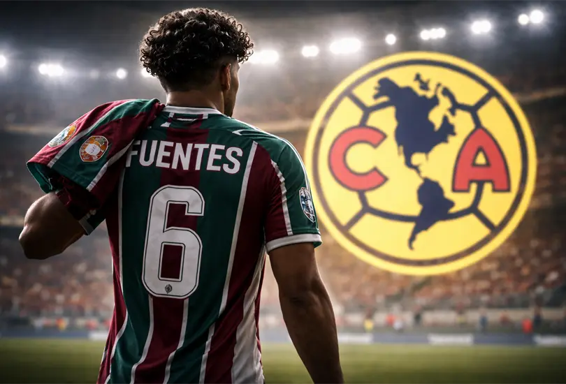 Gabriel Fuentes en acci&oacute;n con el Fluminense, club desde el cual negocia su llegada al Am&eacute;rica.