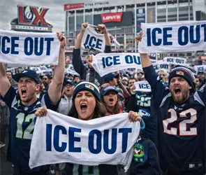 No se salvaron: Aficionados en el Super Bowl cargan contra el ICE