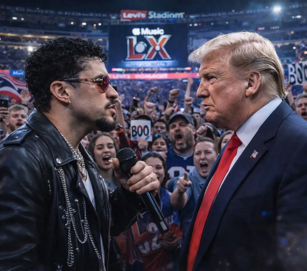  Trump carga vs Bad Bunny 