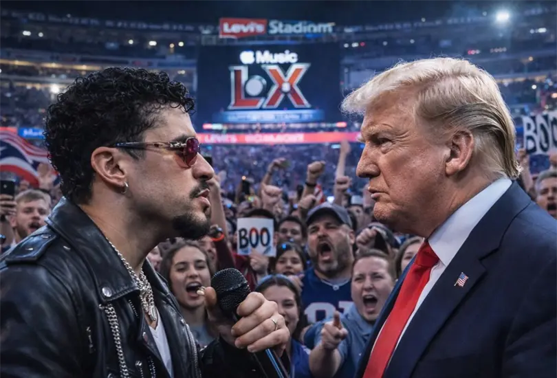 Trump carga vs Bad Bunny