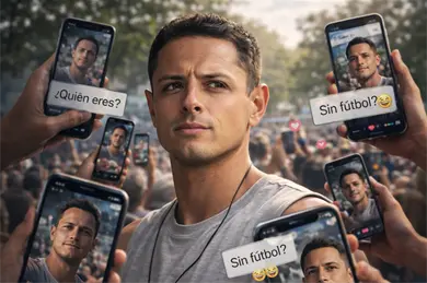 Un nuevo show: Chicharito frente al espejo y lejos del f&uacute;tbol