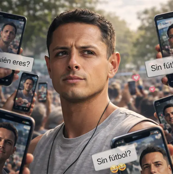 Un nuevo show: Chicharito frente al espejo y lejos del f&uacute;tbol