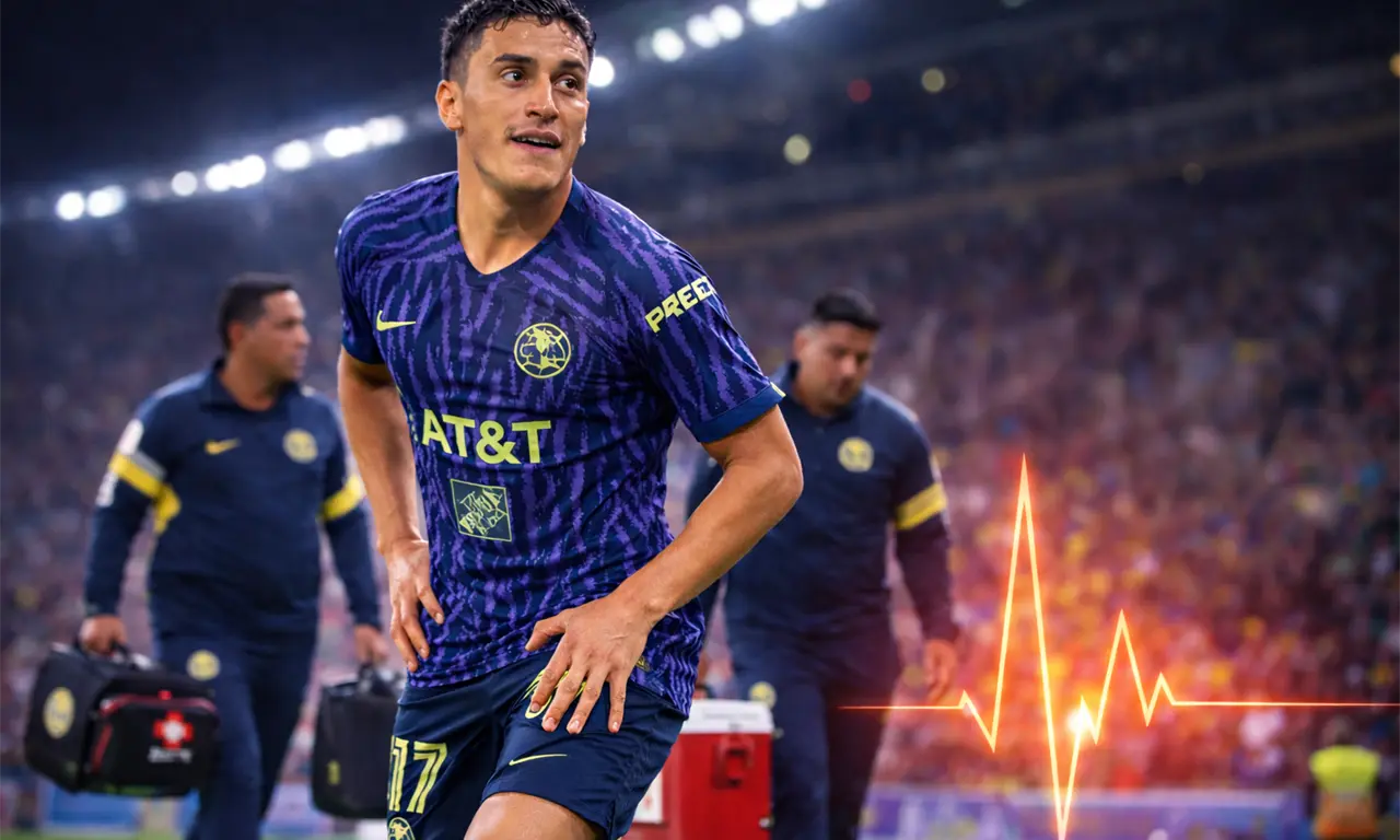  Alejandro Zendejas se resiente físicamente y enciende las alarmas en Coapa; el América suma otra baja sensible previo a su duelo ante Puebla. 