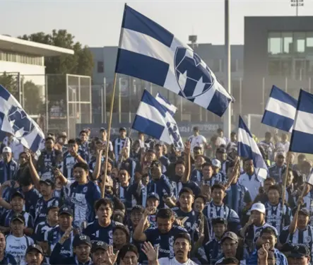 La afici&oacute;n se manifest&oacute; en El Barrial y Canales da la cara por Rayados