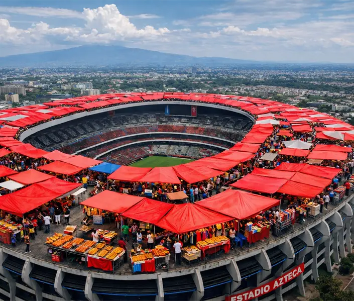 Tsunami de burlas por la "lona" del Estadio Azteca Tsunami de burlas por la "lona" del Estadio Azteca